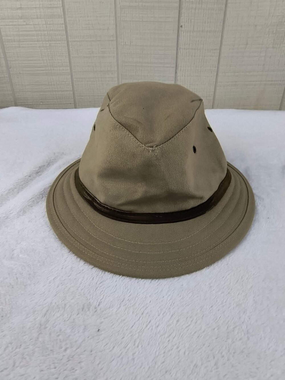 Vintage Watership Trading Companie Safari Hat Khaki Canvas XL
